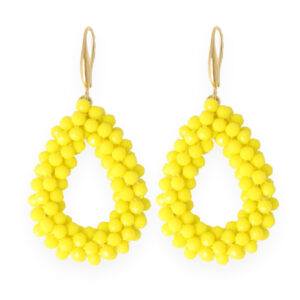 Gele Druppel Oorbellen