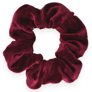 Velvet Scrunchie Bordeauxrood
