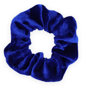 Velvet scrunchie blauw