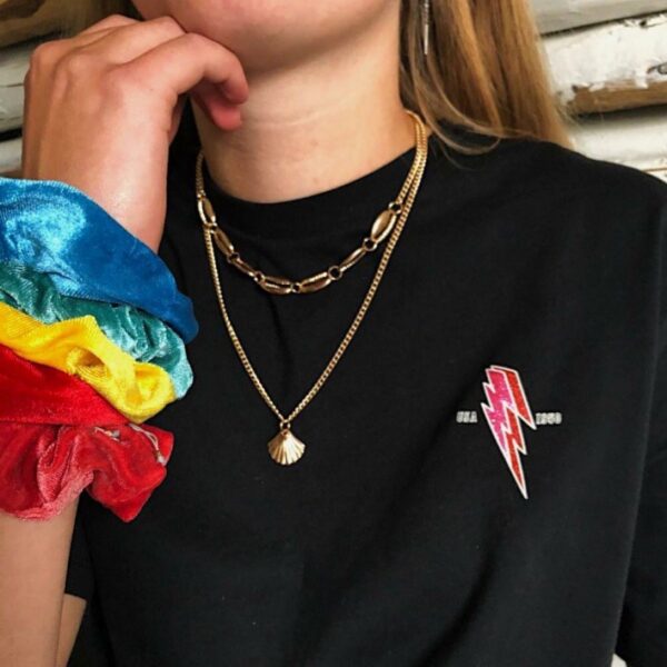 Regenboog kleuren scrunchies