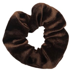 velvet scrunchie donkerbruin
