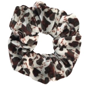 Velvet Scrunchie Panterprint bruin/zwart