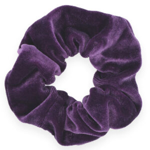 Velvet scrunchie donkerpaars