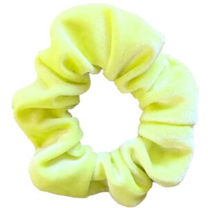 Velvet Scrunchie Neon Geel